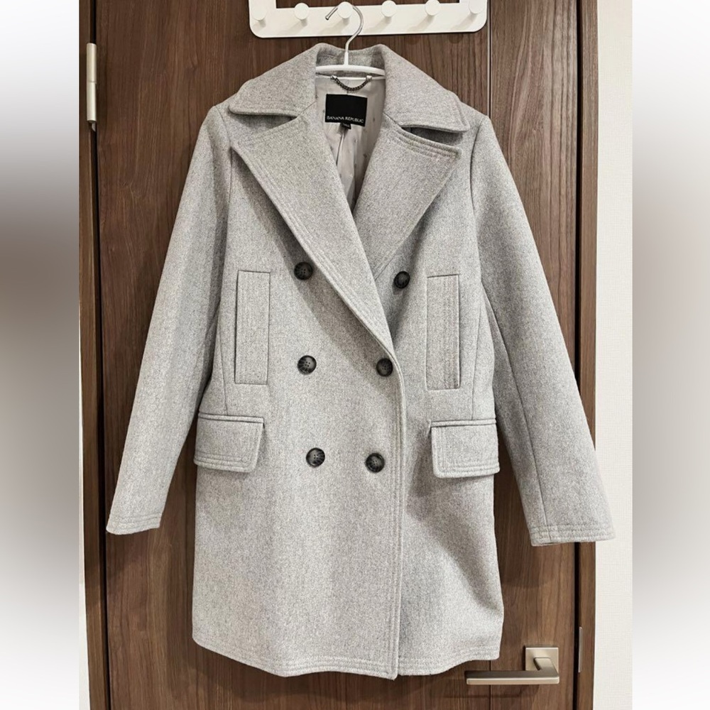 Banana Republic Women's Gray Wool Coat